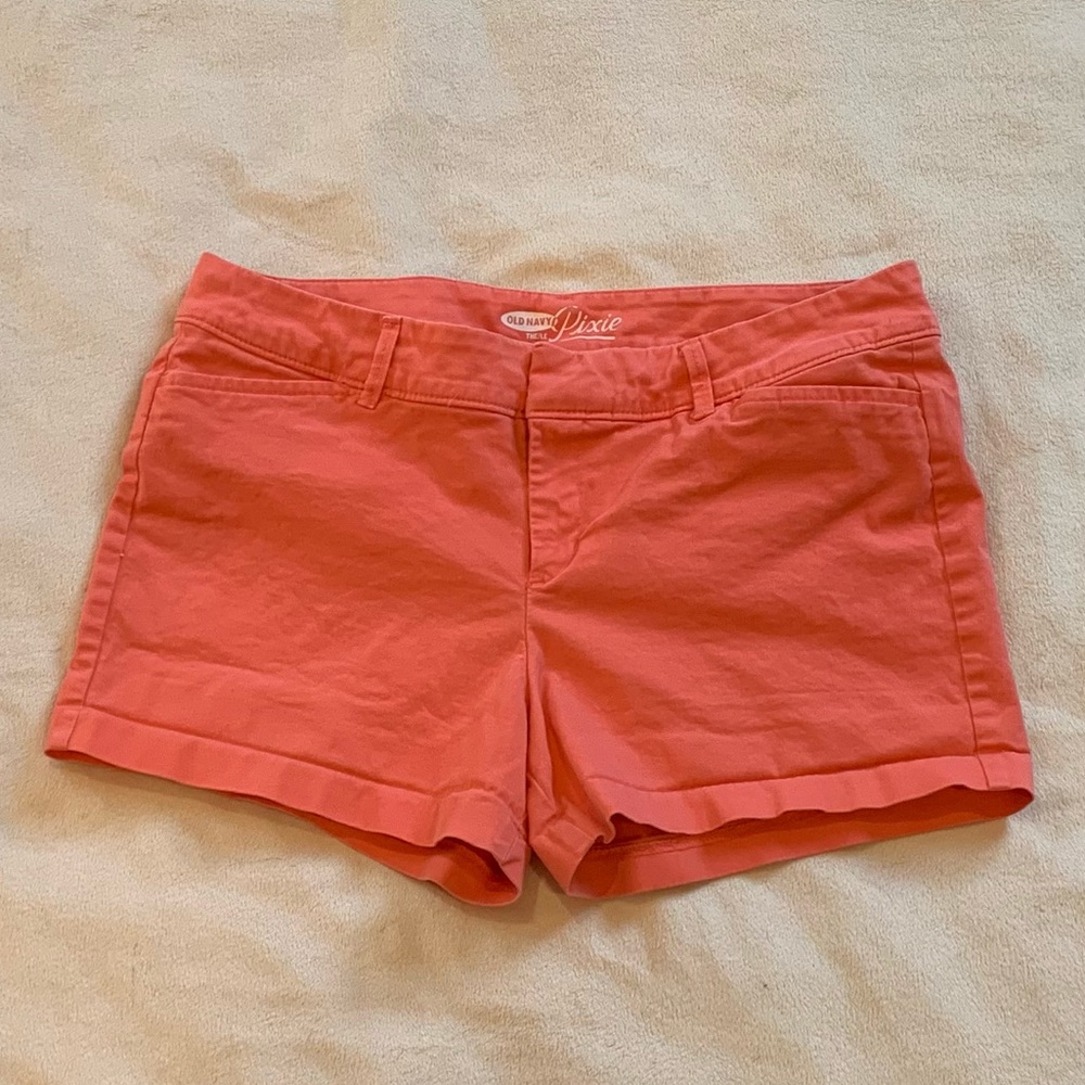 Old navy coral pink pixie shorts